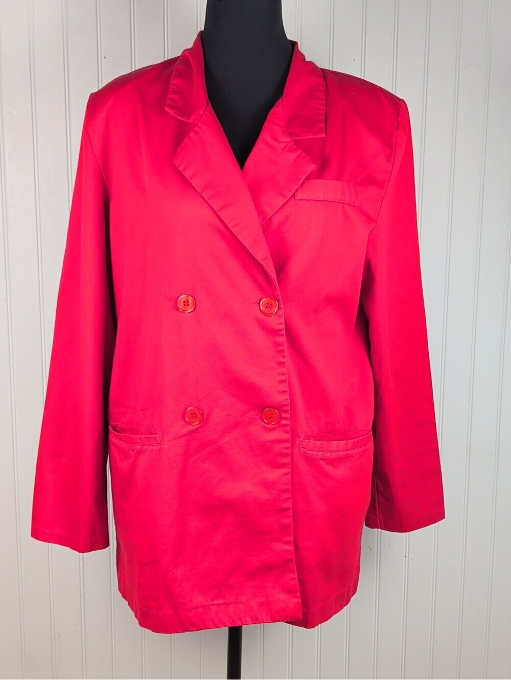Vintage Forenza Red Double Breasted Blazer Jacket Size 14